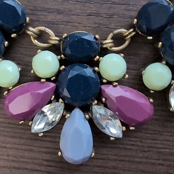 Jcrew Store Not Factory statement crystal Flowers Bib necklace - Picture 3 of 7